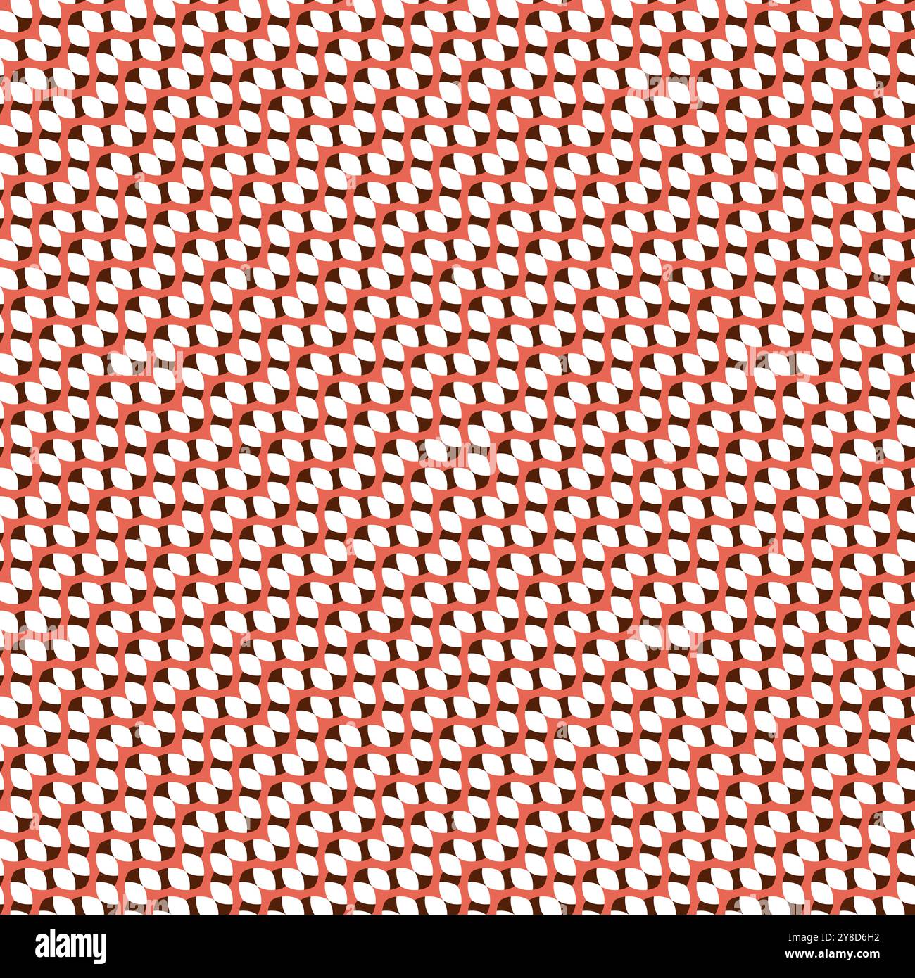 Nahtloses Muster mit geometrischen Motiven in 3 Farben Stockfoto