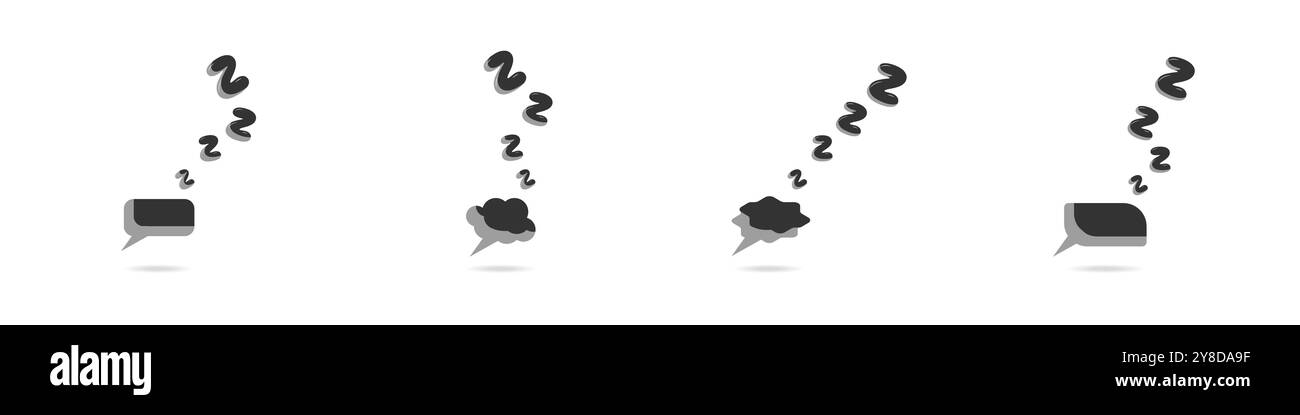 Symbol für Sprechblasen-Vektor. Symbol für verschlafene Nachrichtenblase. Ein Gedanke in einem Traum. Buchstaben kennzeichnen den Schlafvektor. Zzzz Traumblase. Frame-Chat-Vektor mit Stock Vektor Symbol für Sprechblasen-Vektor. Symbol für verschlafene Nachrichtenblase. Ein Gedanke in einem Traum. Buchstaben kennzeichnen den Schlafvektor. Zzzz Traumblase. Frame-Chat-Vektor mit Stock Vektor