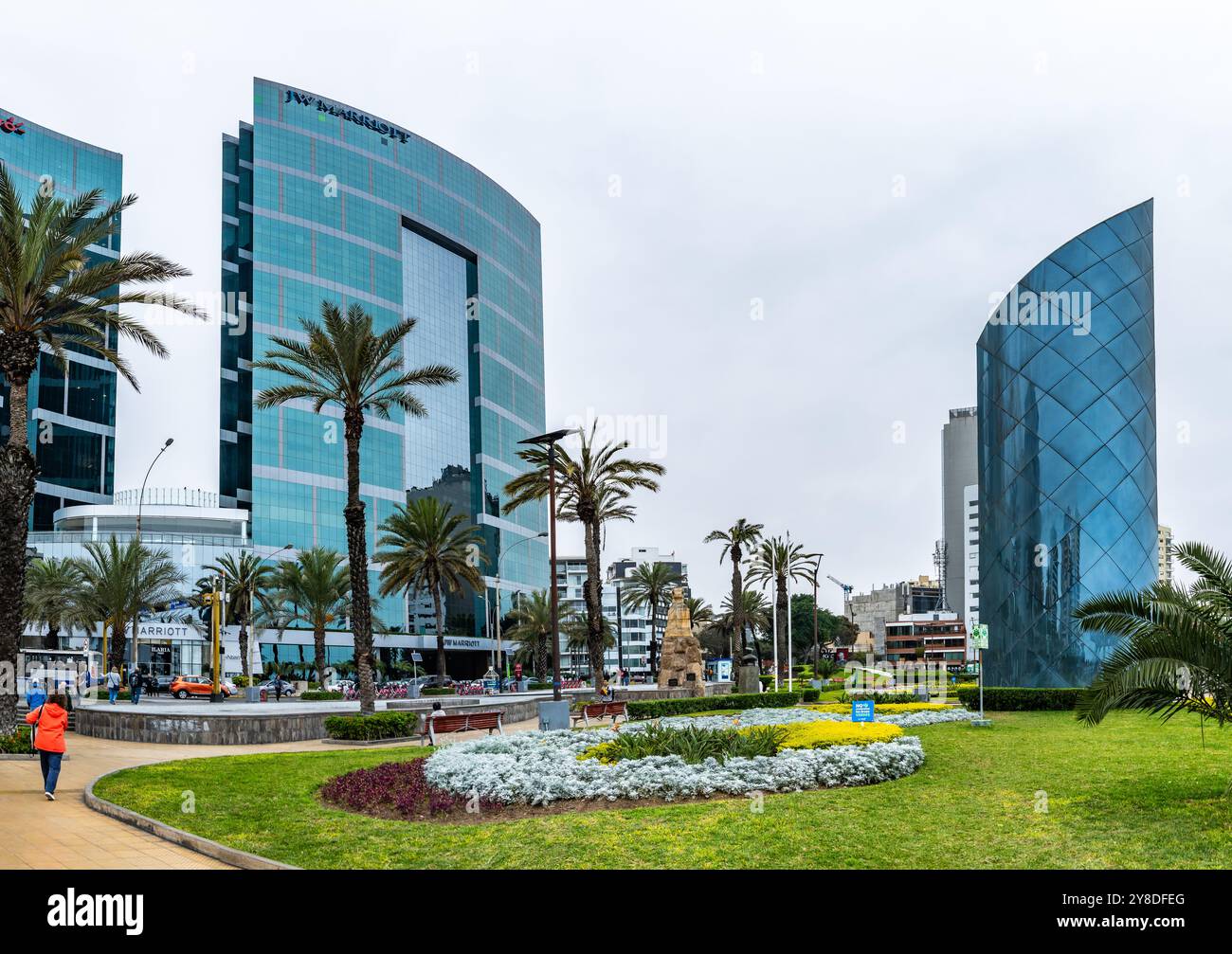 Moderne Gebäude im Viertel Miraflores, Lima, Peru, Südamerika. Stockfoto