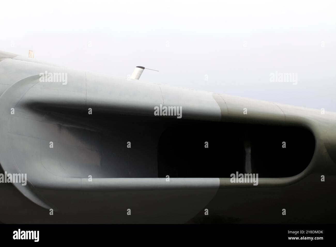 Luftansaugung auf einem Vulcan Bomber der RAF. Stockfoto