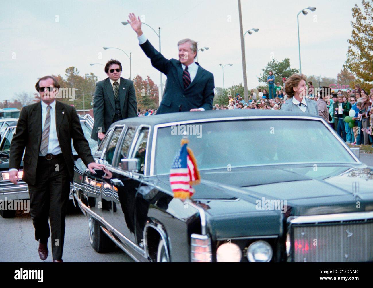 Präsident Jimmy Carter Rallye in Granite City, Illinois, 3. November 1980 Stockfoto