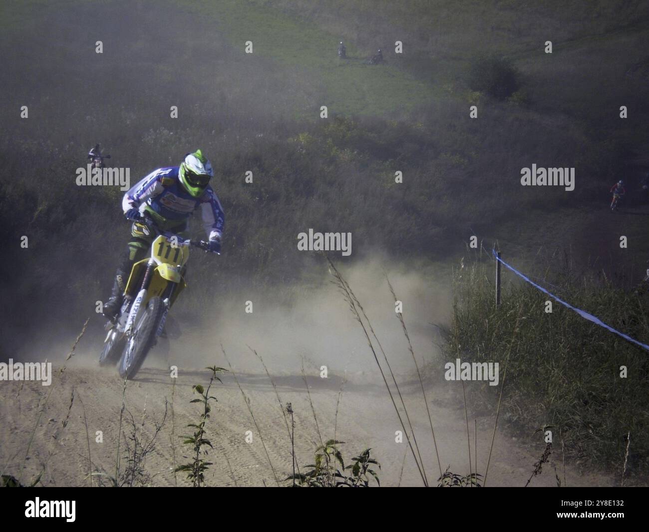Motorrad im Motocross-Rennen Stockfoto