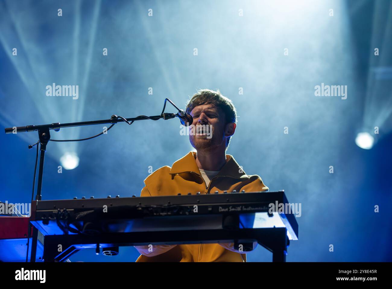 Trencin, Slowakei. Juli 2024. Der englische Sänger und Songwriter James Blake tritt live auf der Bühne während des Pohoda Festivals 2024 im Airport Trencin auf. Das Pohoda-Festival war das größte Open-Air-Sommermusikfestival in der Slowakei. (Foto: Tomas Tkacik/SOPA Images/SIPA USA) Credit: SIPA USA/Alamy Live News Stockfoto