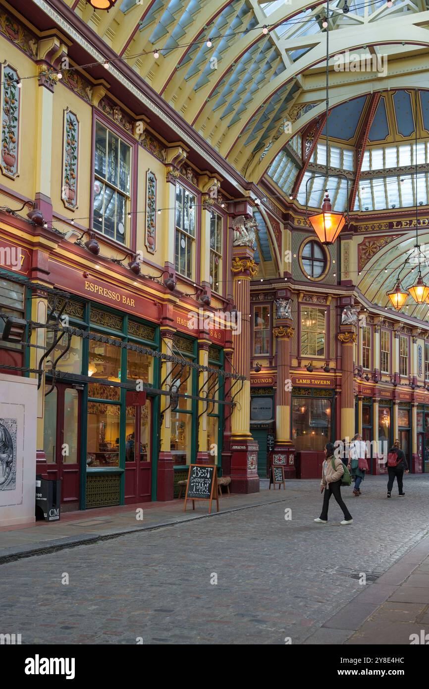 London paddington Station und London City, Leadenhall Market architektonische Details Stockfoto