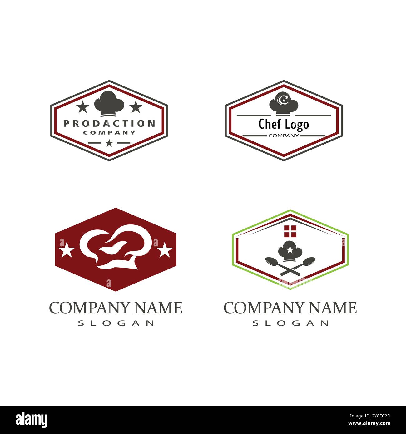 Hat Koch logo template Vector Illustration Stock Vektor