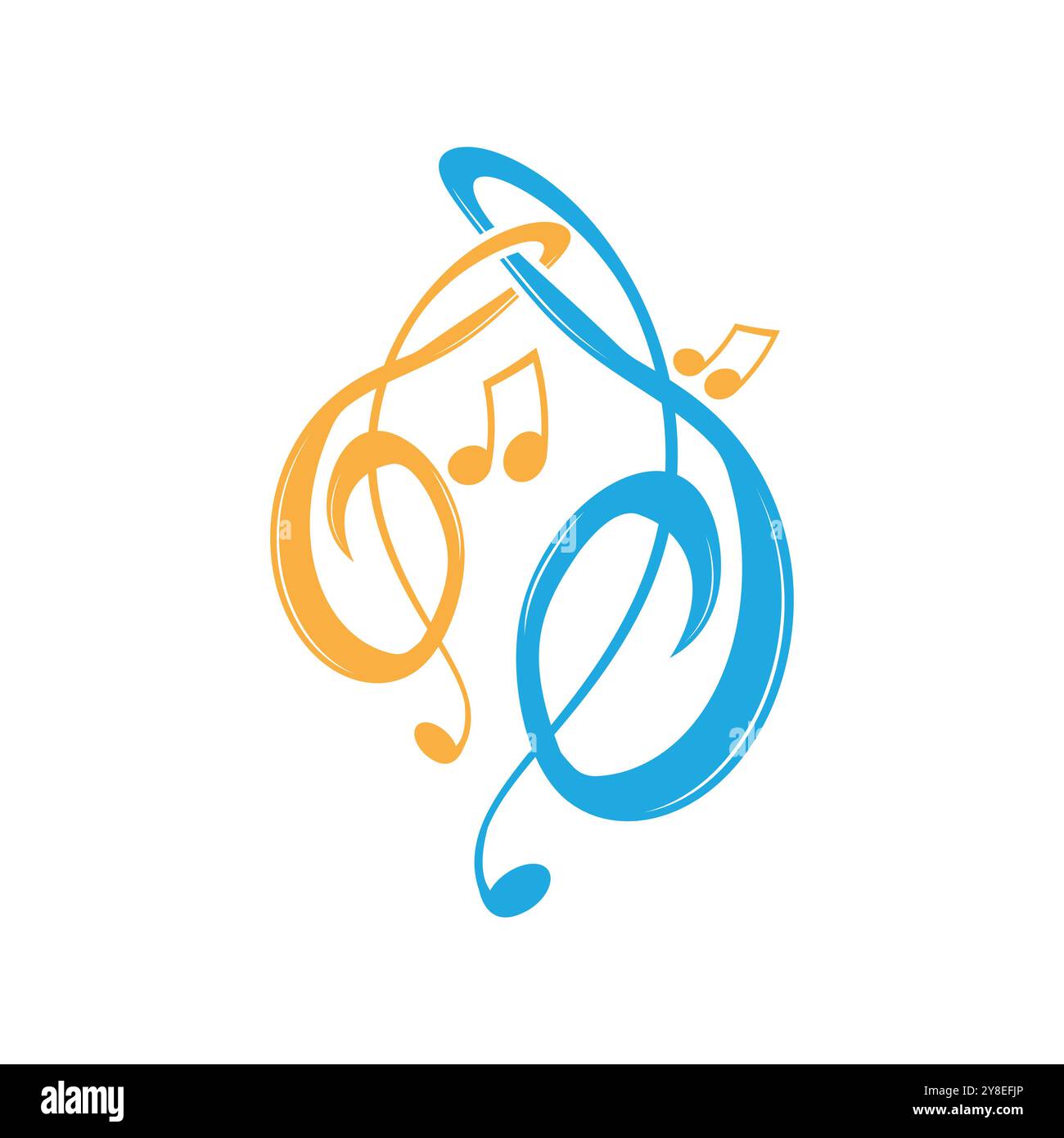 Symbol Musiknote Vector Illustration Design Stock Vektor