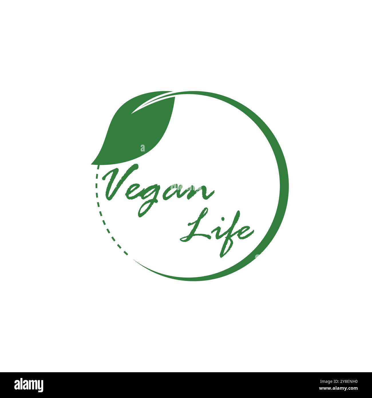 Veganes Logo Vektorvorlage Symbol Design Stock Vektor
