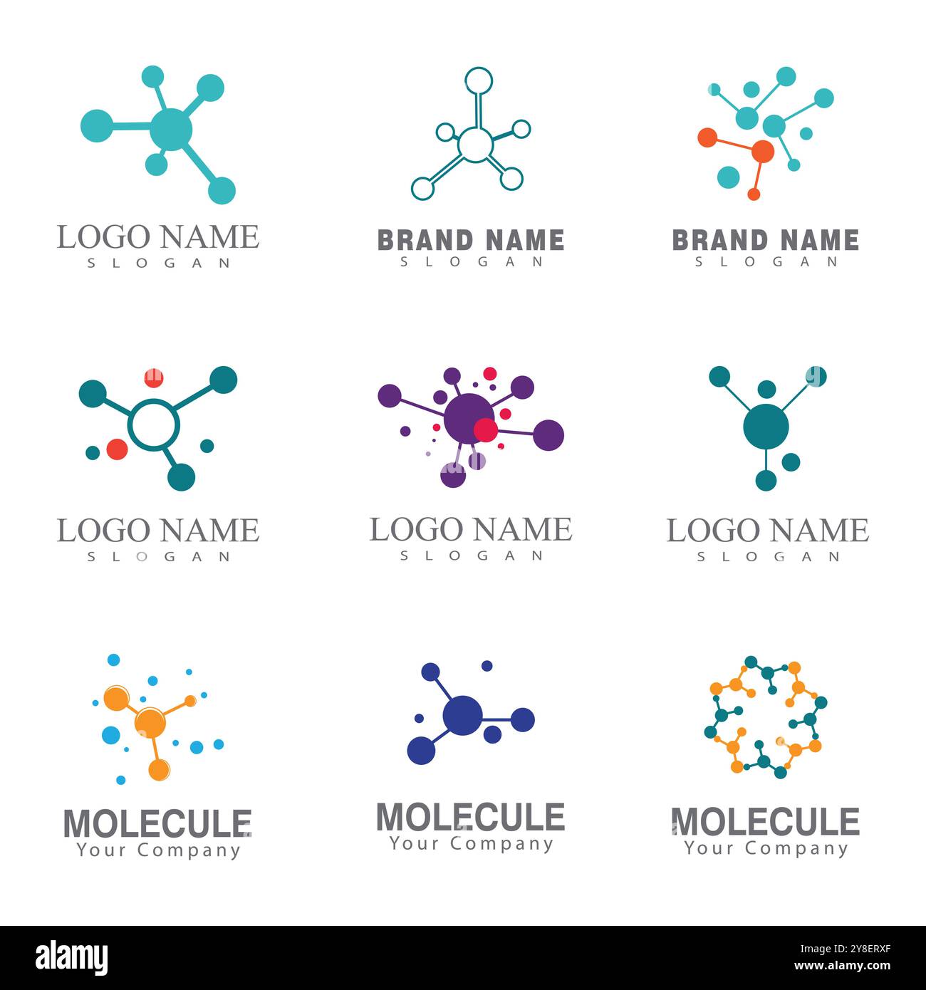 DNA-Gen-Logo-Vorlage Vektorsymbol-Illustration Stock Vektor