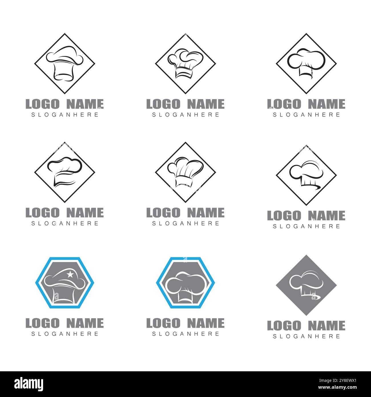 Hat Koch logo template Vector Illustration Stock Vektor