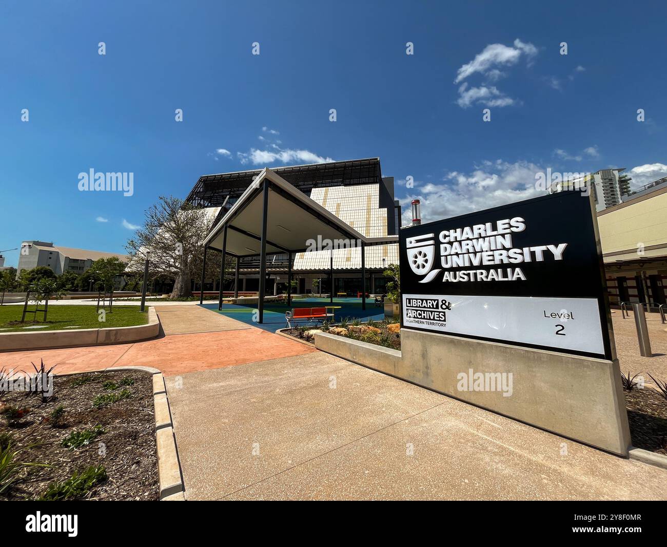 Charles Darwin University City Campus in Darwin City im Northern Territory von Australien Stockfoto
