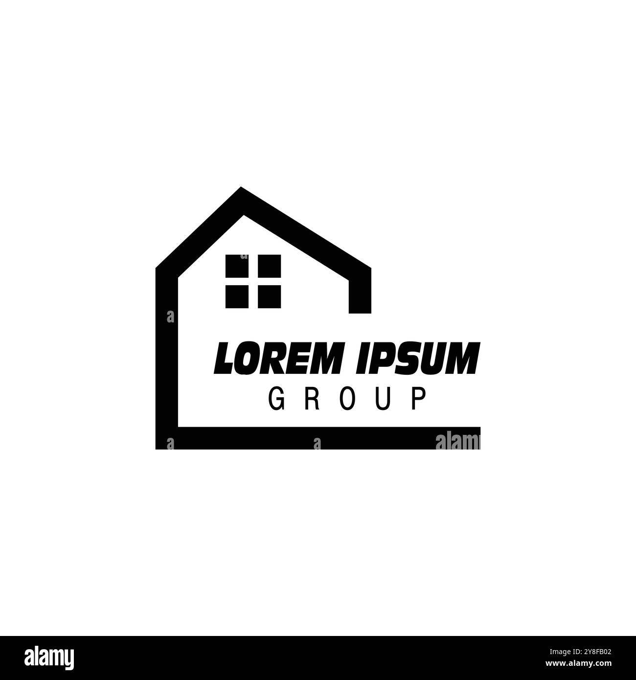 Immobilien, Immobilien und Bau Logo Design Stock Vektor