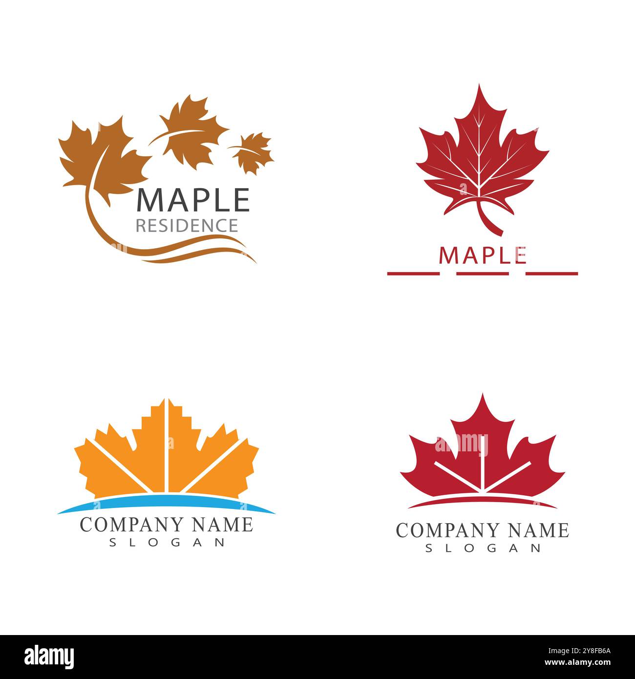 Maple Leaf Vector Illustration Design Template Stock Vektor