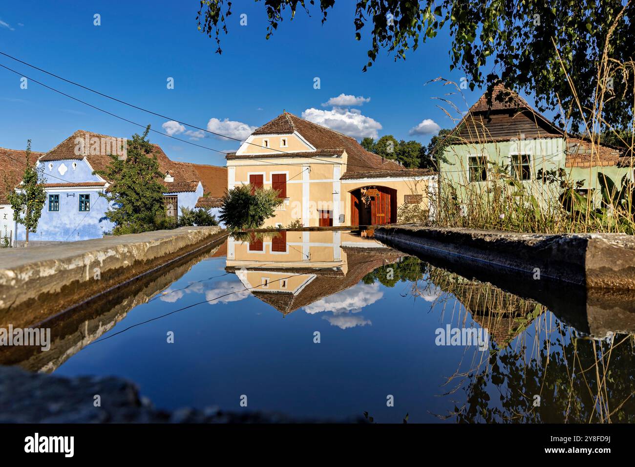 Die siebenbürgischen Sächsischen Bauernhöfe in Viscri Stockfoto
