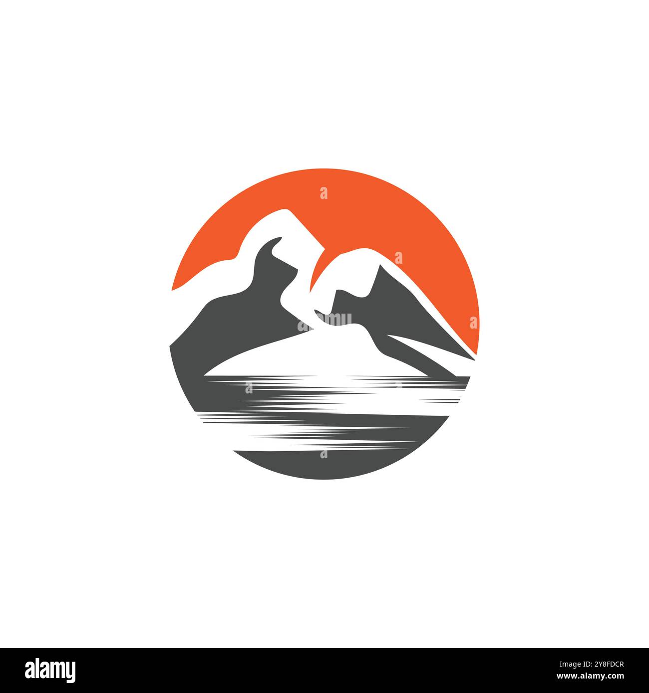 Berg Symbol Logo Template Vector Illustration Design Stock Vektor