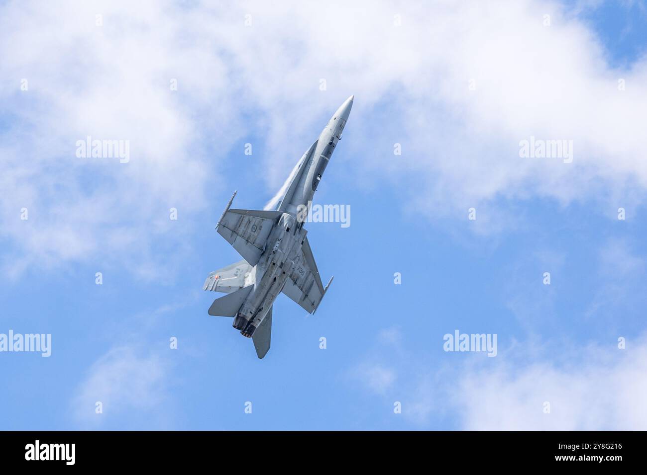 Royal Canadian Air Force - McDonnell Douglas F-18 Hornet, Auftritt bei der Royal International Air Tattoo 2024. Stockfoto