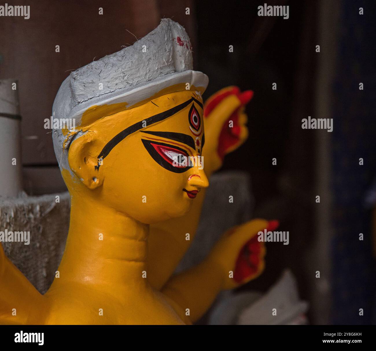 Das Idol der hinduistischen Göttin Durga. Stockfoto