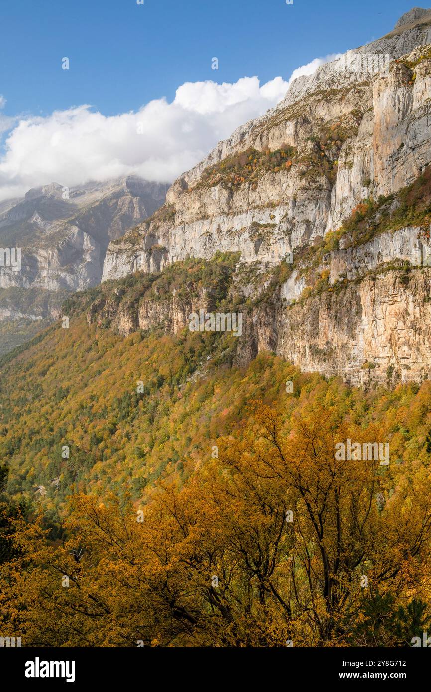 Wanderweg GR11, Schlucht von Agüerri, westliche Täler, Pyrenäengebirge, Provinz Huesca, Aragonien, Spanien. Stockfoto