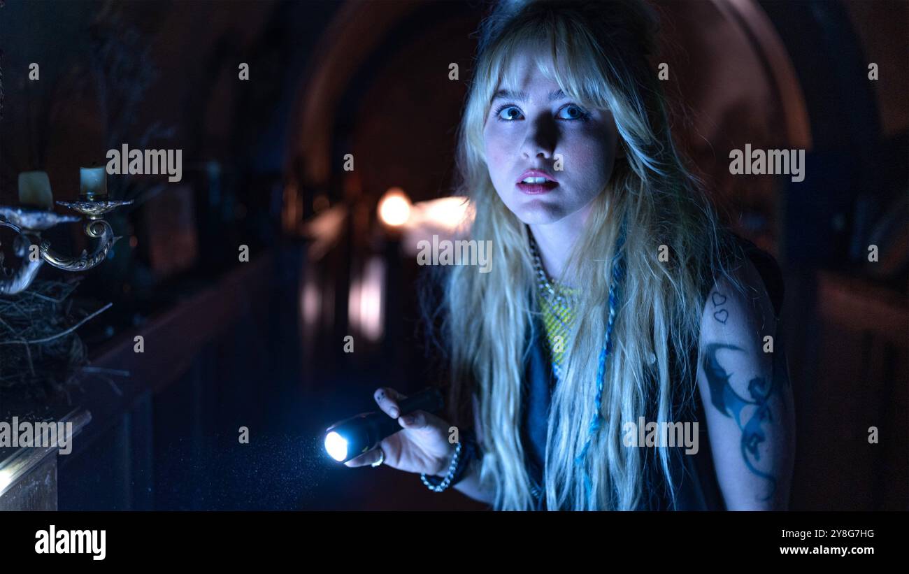 KATHRYN NEWTON in ABIGAIL (2024) unter der Regie von MATT BETTINELLI-OLPIN und TYLER GILLETT. Beschreibung: Radio Silence / Project X Entertainment / Wild Atlantic Pictures / Album Stockfoto