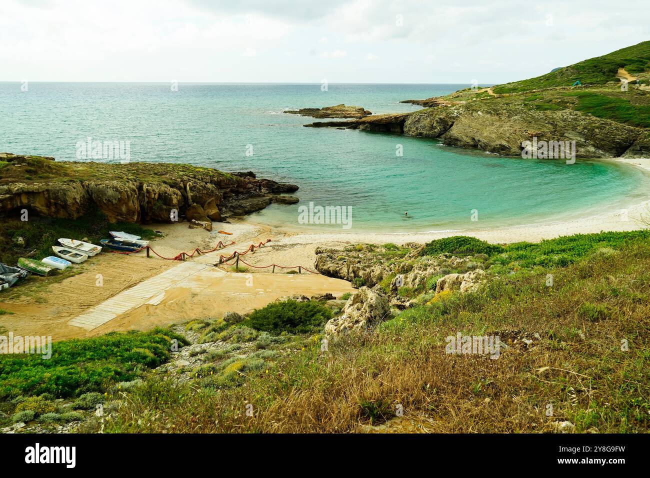 Strand Von Porto Palmas. Alghero, Stintino, Provinz Sassari, Sardinien, Italien Stockfoto