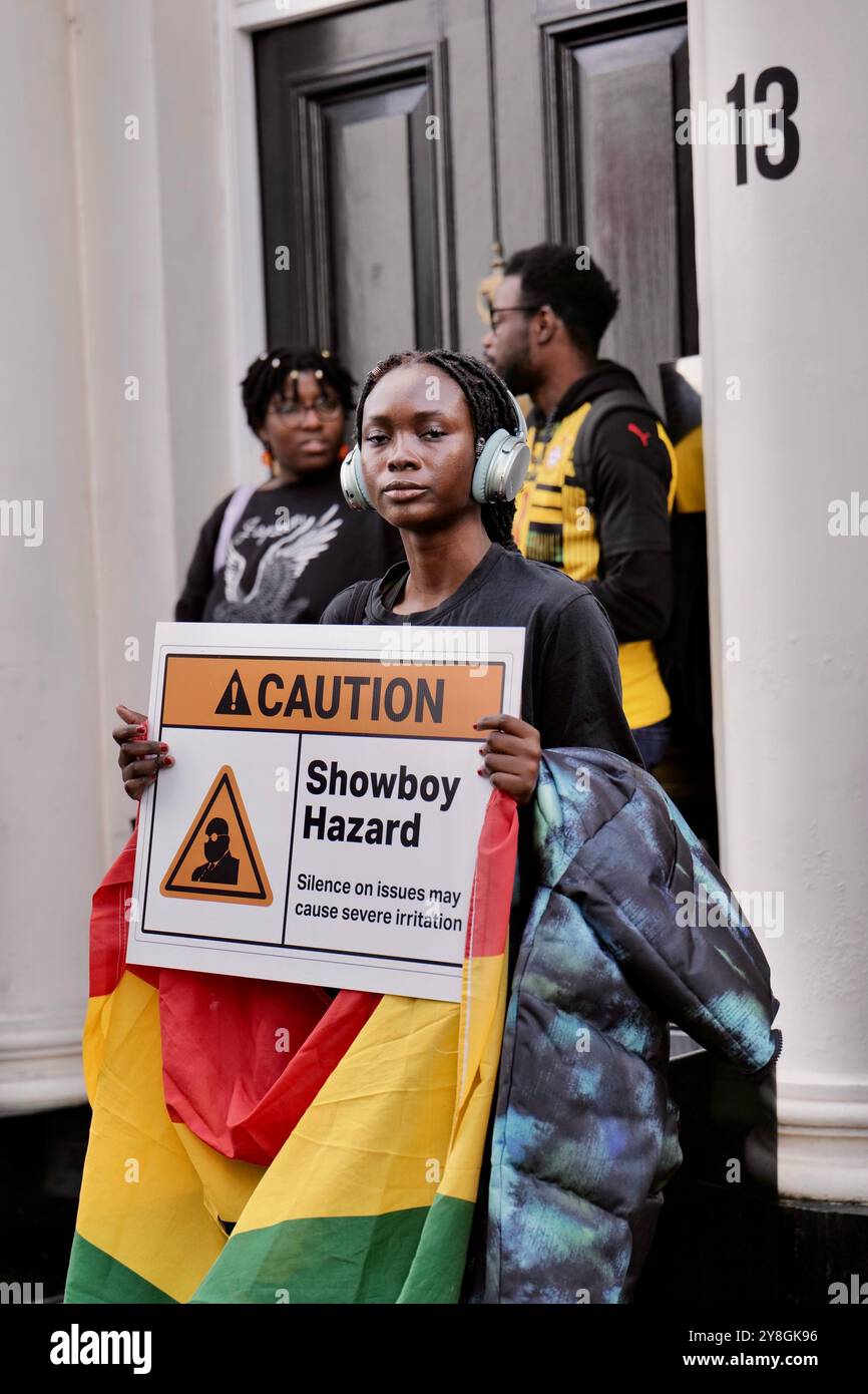 London / UK 05 OKT 2024.der Mangel an Kenntnissen über die Durchsetzung des illegalen Goldbergbaus hat dazu geführt, dass Wido in vielen Teilen des ländlichen Ghana Land- und Wasservergiftungen verbreitet hat. Aubrey Fagon / Alamy Live News Stockfoto