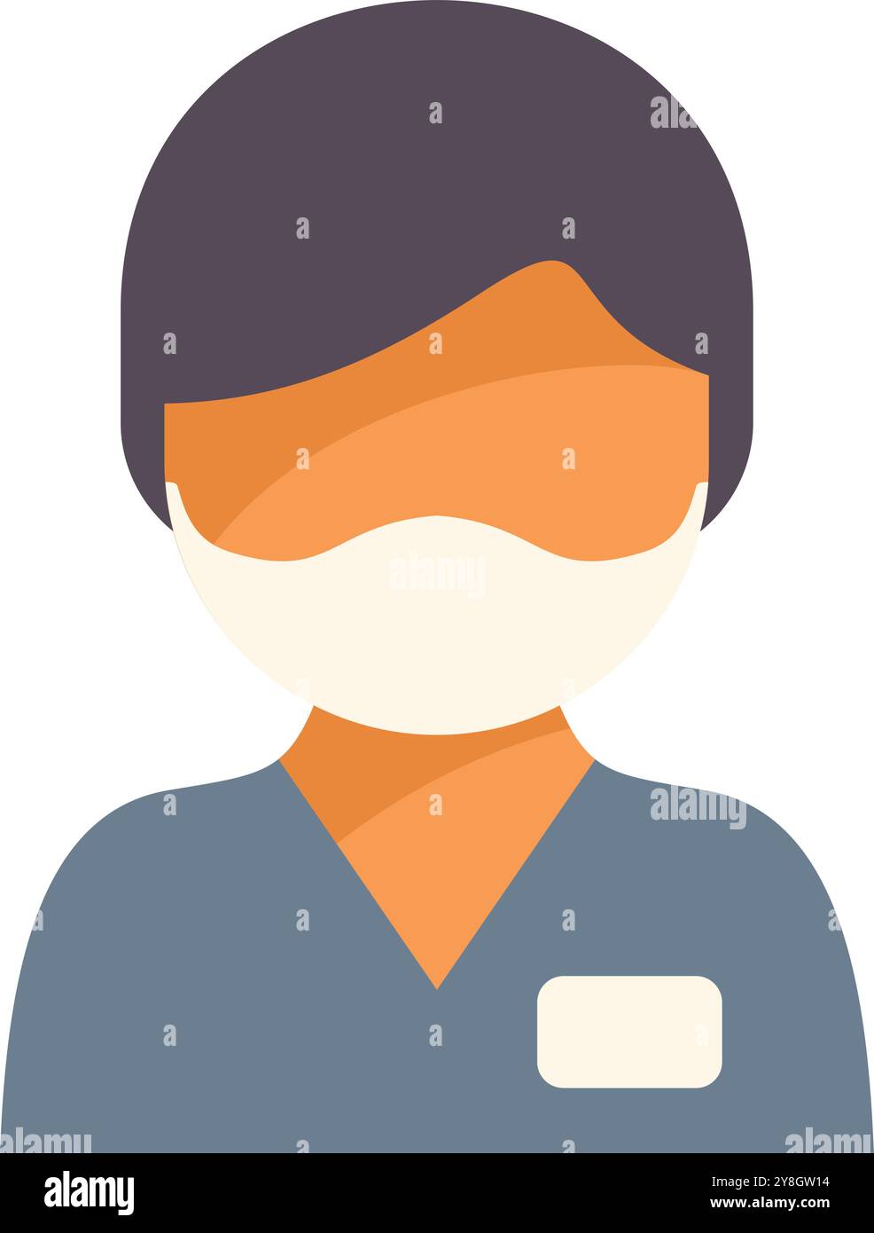 Während einer Pandemie trägt das medizinische Fachpersonal eine Schutzmaske Stock Vektor