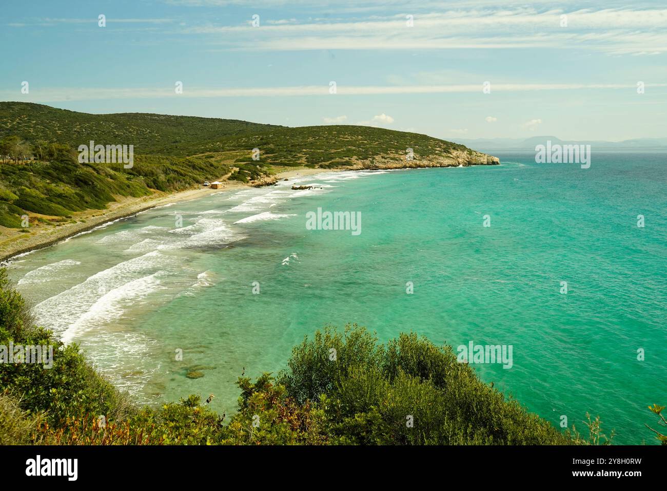 Coaqquaddus Strand im südlichen Teil der Insel Sant'Antioco im Süden Sardiniens, Italien Stockfoto