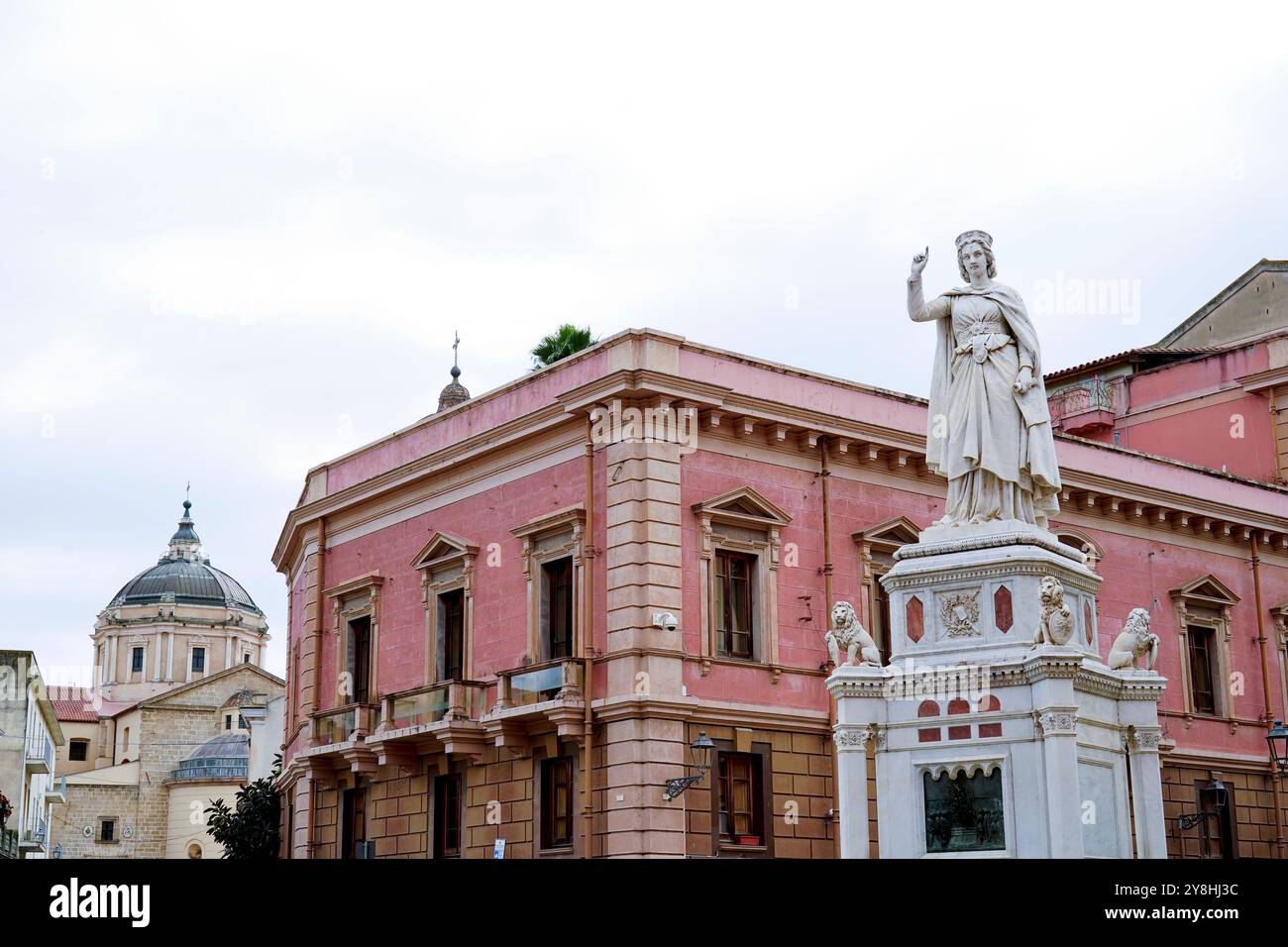 Das historische Zentrum von Oristano, Hauptstadt von Sinis, Sardinien, Italien Stockfoto