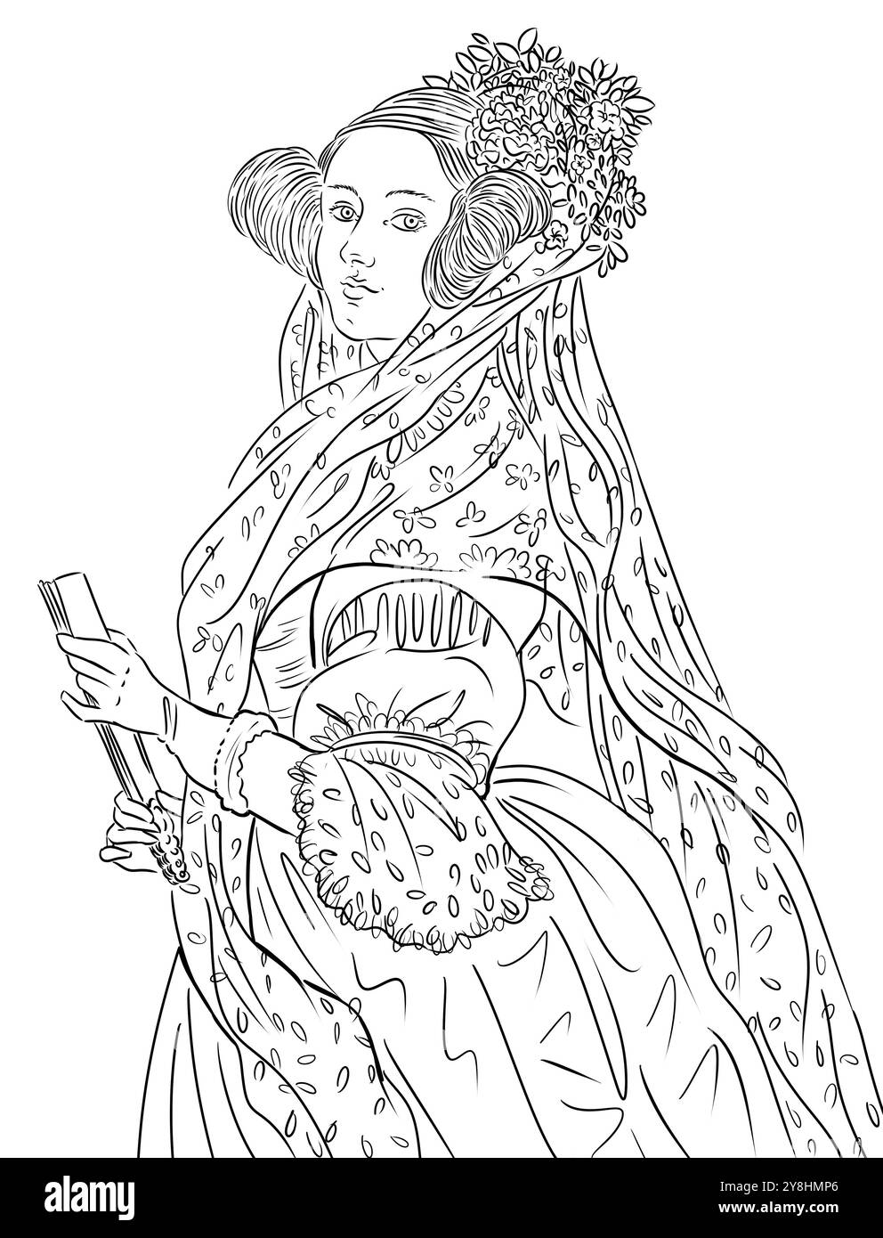 Porträt von Ada Lovelace, berühmter englischer Mathematiker Stockfoto