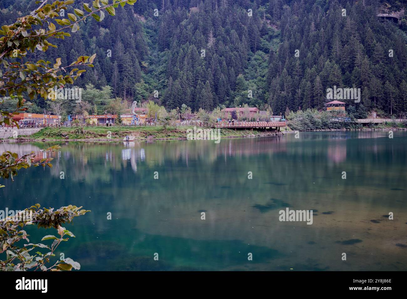 Der Uzungöl See (Long Lake) ist ein See im Süden der Stadt Trabzon im Bezirk Caykara der Provinz Trabzon in der Türkei. Stockfoto