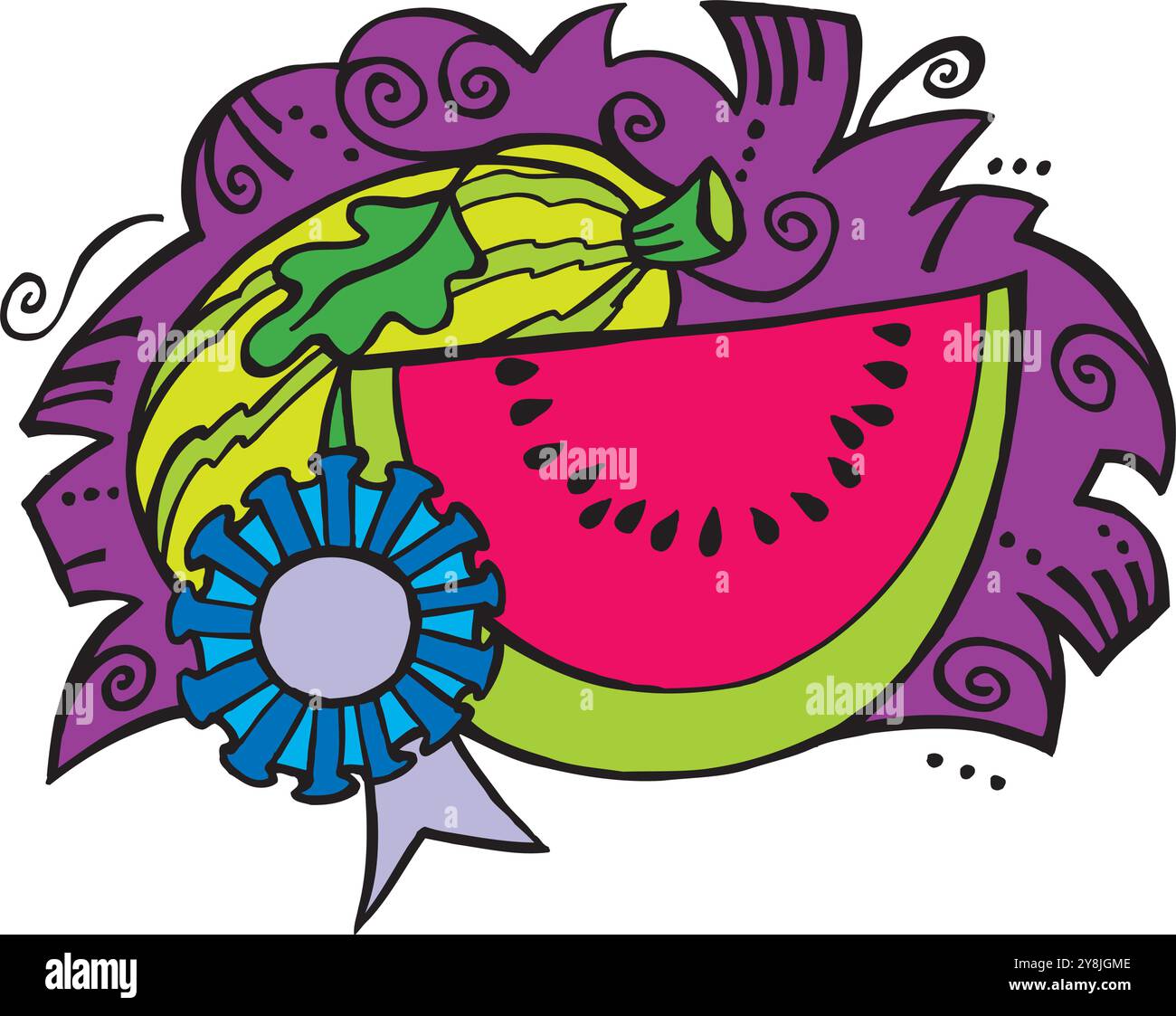 Abstrakte Watermelon 1. Platz Banner Vektor Design Illustration Stock Vektor