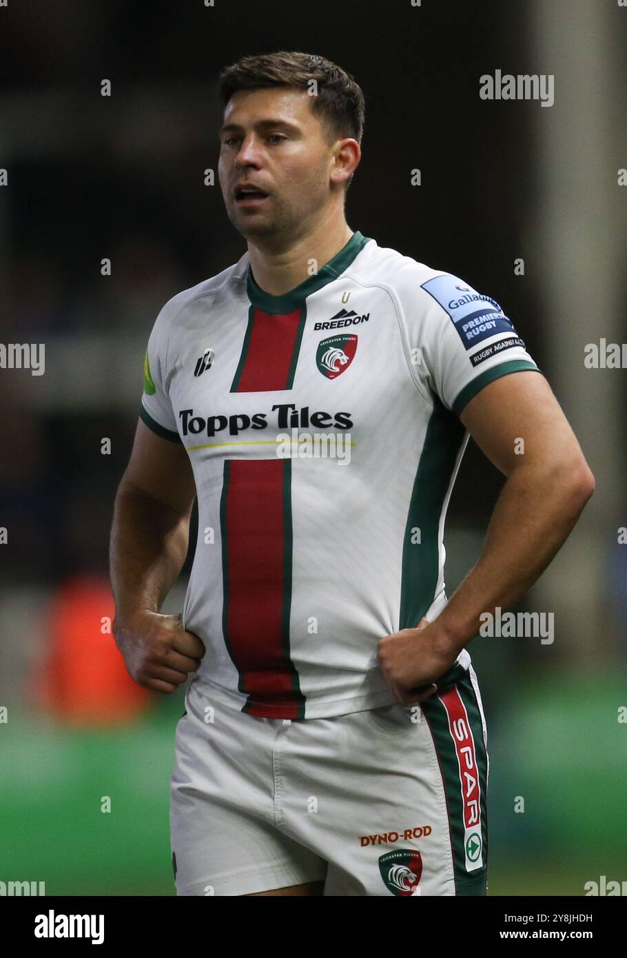 Leicester Tiger's Ben Youngs während des Gallagher Premiership Matches zwischen den Newcastle Falcons und Leicester Tigers im Kingston Park, Newcastle am Samstag, den 5. Oktober 2024. (Foto: Michael Driver | MI News) Credit: MI News & Sport /Alamy Live News Stockfoto