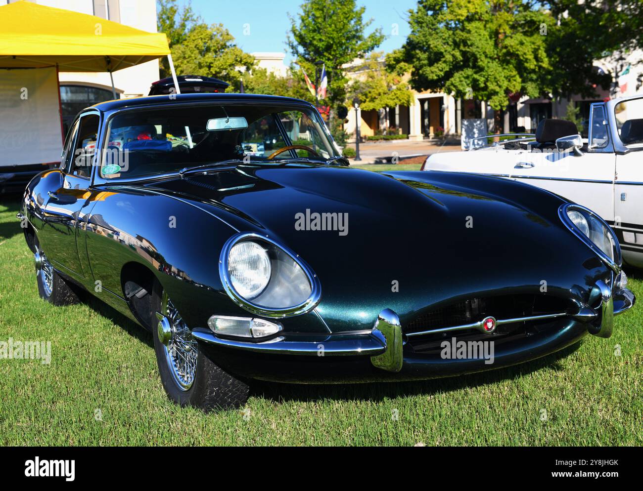 Der britische Jaguar E Type 4,2. Stockfoto