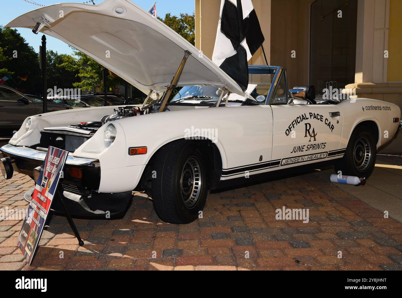 Jensen Healey RA June Sprints offizielles Pace Car. Stockfoto