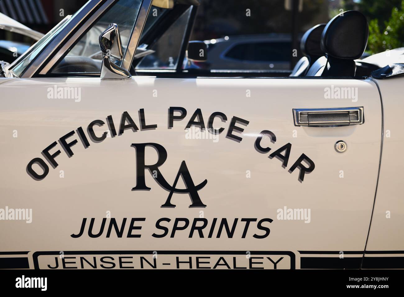 Jensen Healey RA June Sprints offizielles Pace Car. Stockfoto