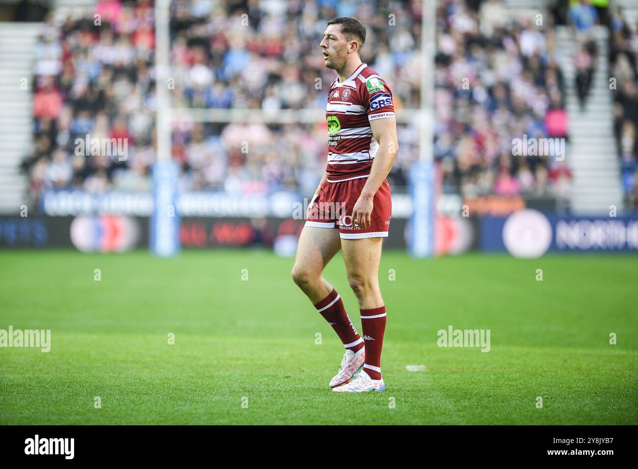 Wigan, England - 5. November 2024 - Jake Wardle of Wigan Warriors. Rugby League Betfred Super League, Wigan Warriors vs Leigh Leopards im Brick Community Stadium, Wigan, UK Dean Williams Stockfoto