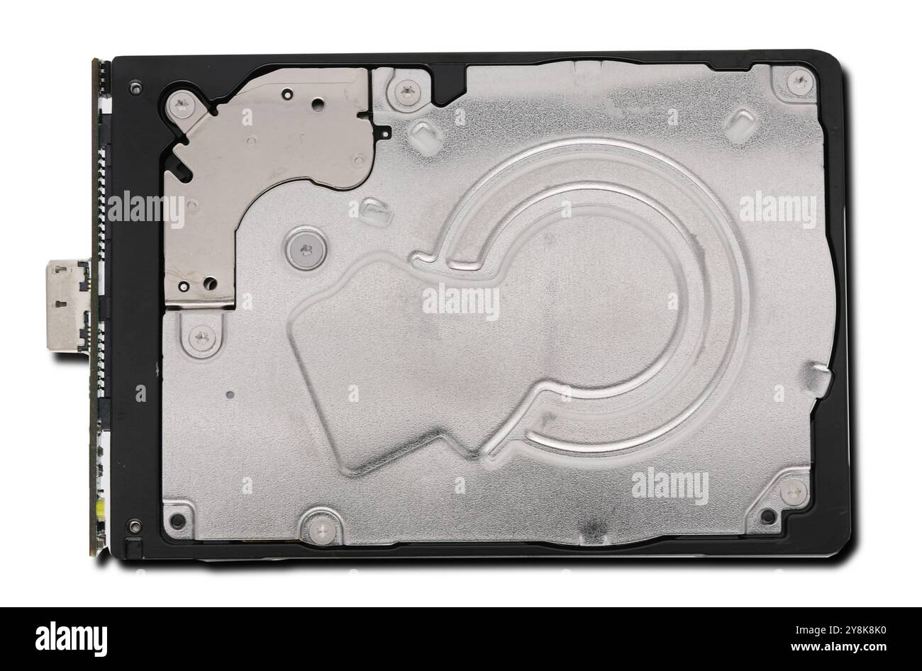 Festplatte isoliert auf weißem Hintergrund Stockfoto