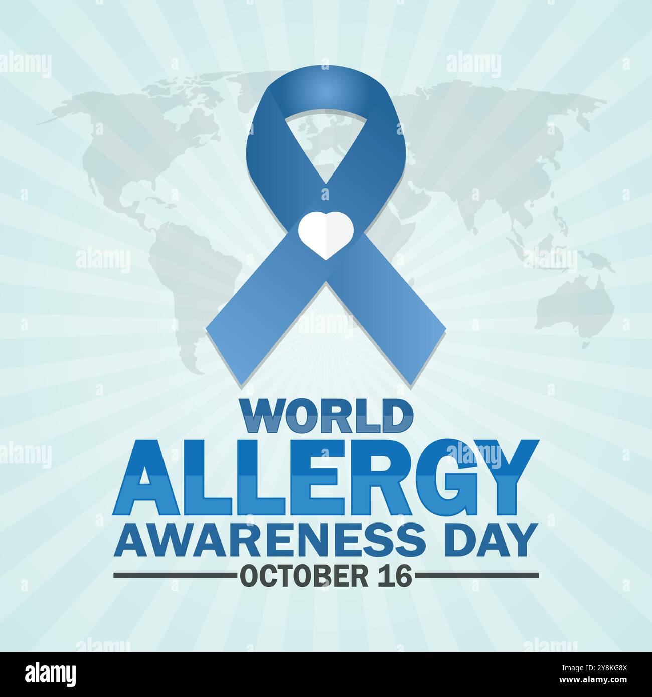 Weltallergie-Bewusstseinstag. Oktober. Urlaubskonzept. Vorlage für Hintergrund, Banner, Karte, Poster mit Textbeschriftung. Vektorabbildung Stock Vektor