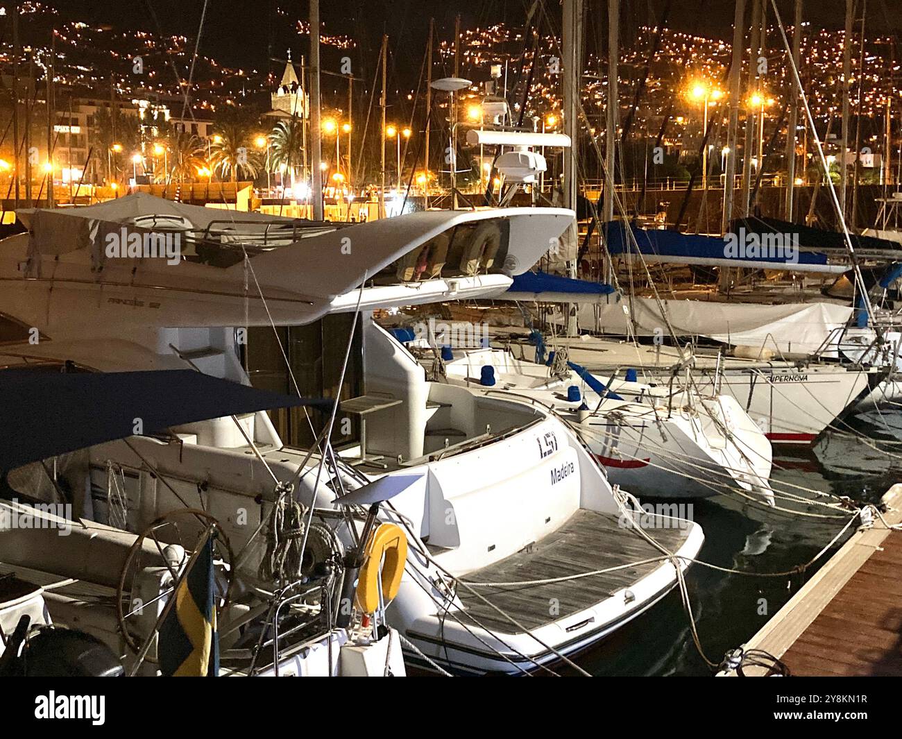 Der Yachthafen in Funchal, Madeira Stockfoto