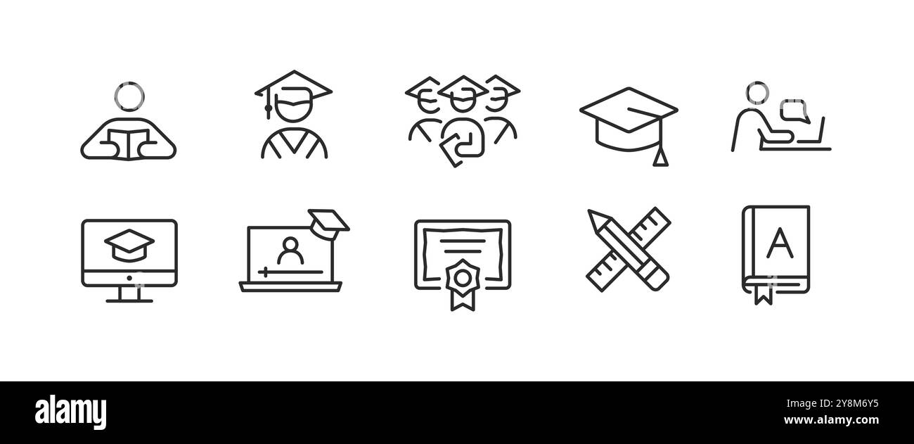 Bildung-Symbole Stock Vektor