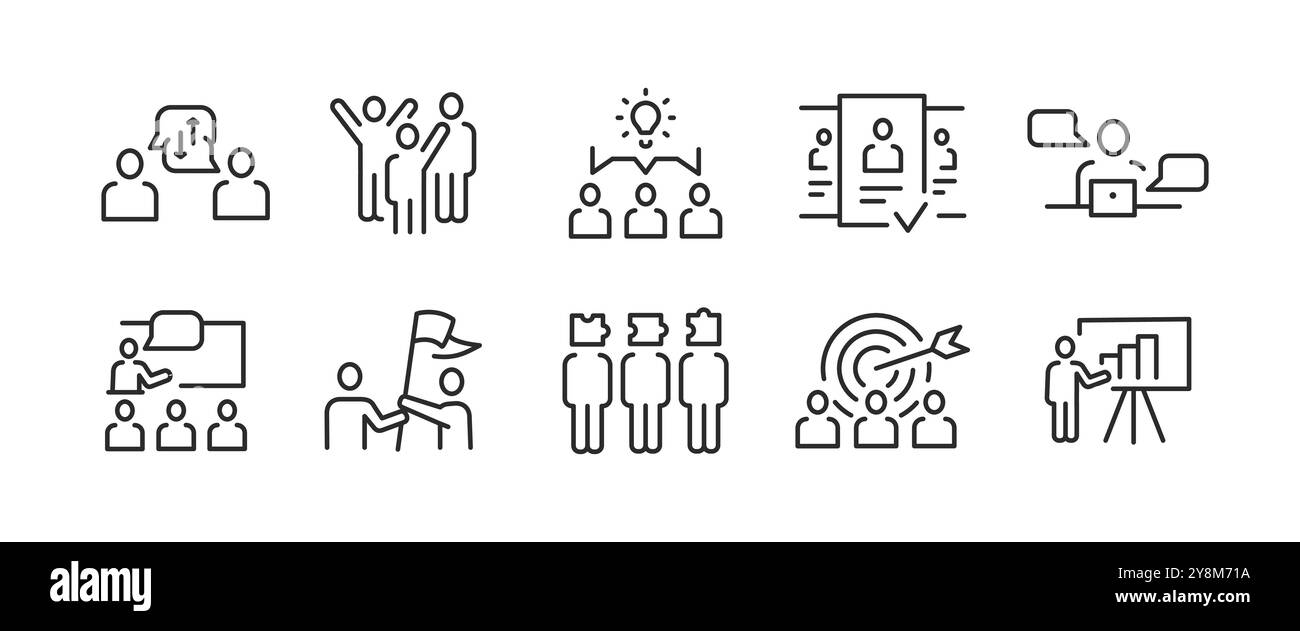 Teamarbeit-Symbole Stock Vektor