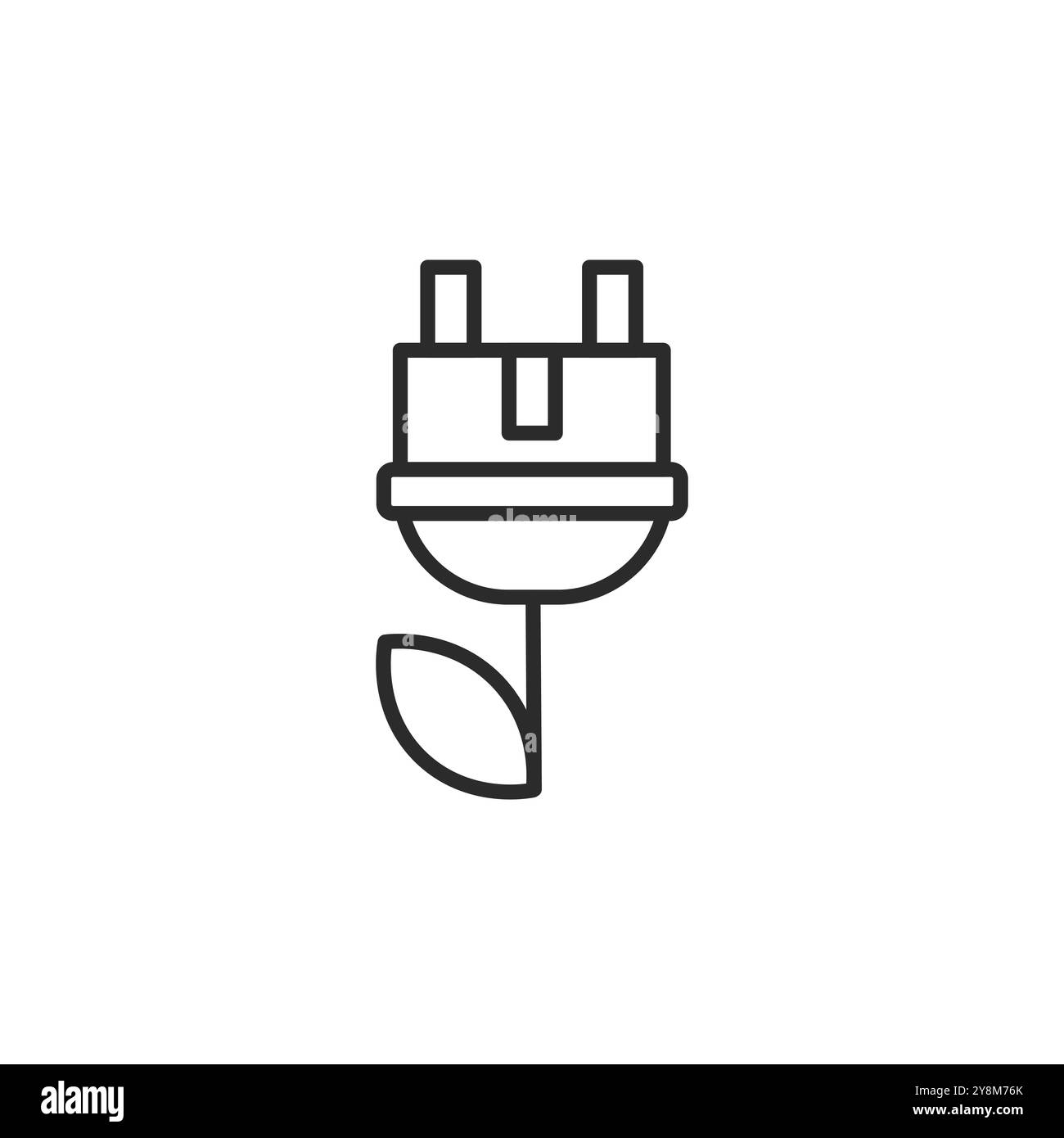 Grünes Energiestecker-Symbol Stock Vektor