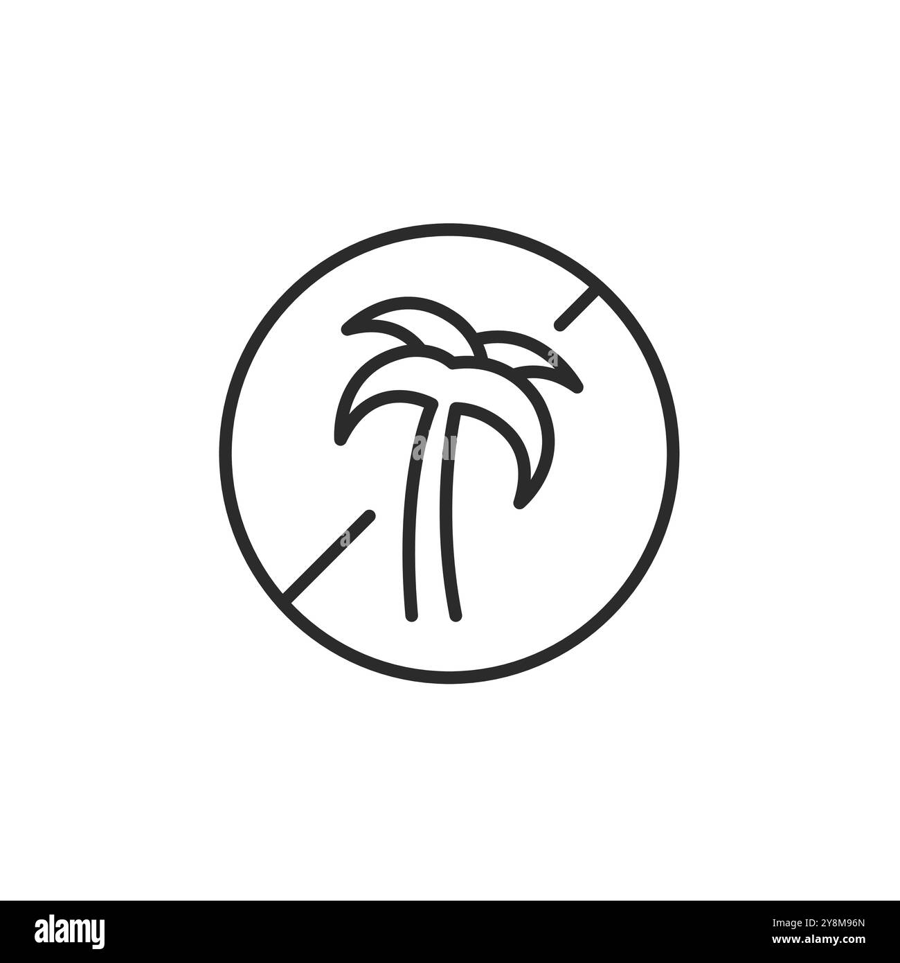 Symbol „Kein Palmöl-Verbot“ Stock Vektor