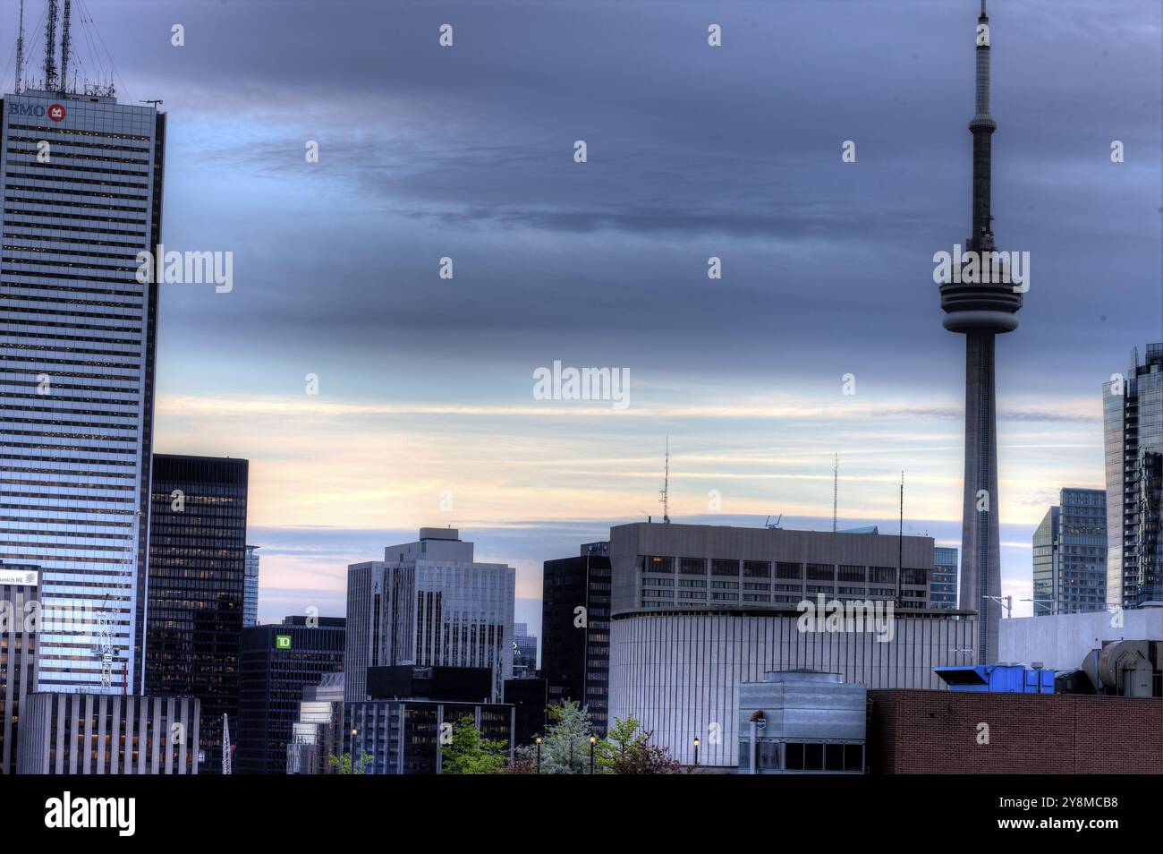 Toronto Skyline vom Dach Gerrard Street Ontario Stockfoto