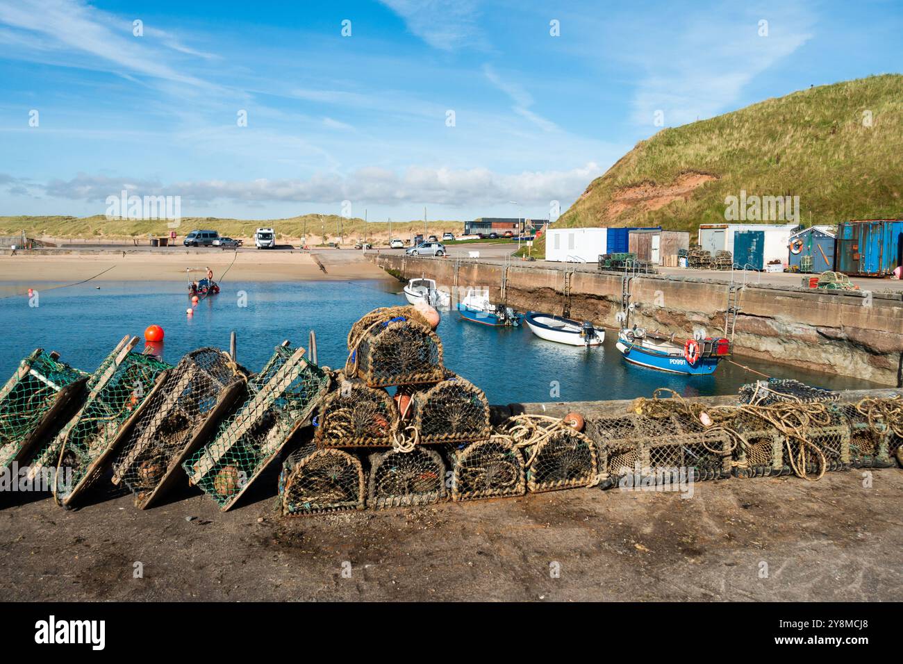 Der Hafen in Cruden Bay, Aberdeenshire, Schottland Stockfoto