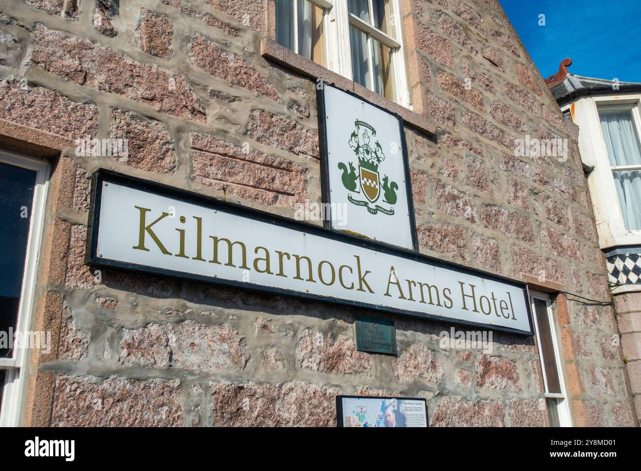 Das Kilmarnock Arms Hotel in Cruden Bay, Aberdeenshire, Schottland, wo einst Dracula-Schriftsteller Bram Stoker wohnte. Stockfoto