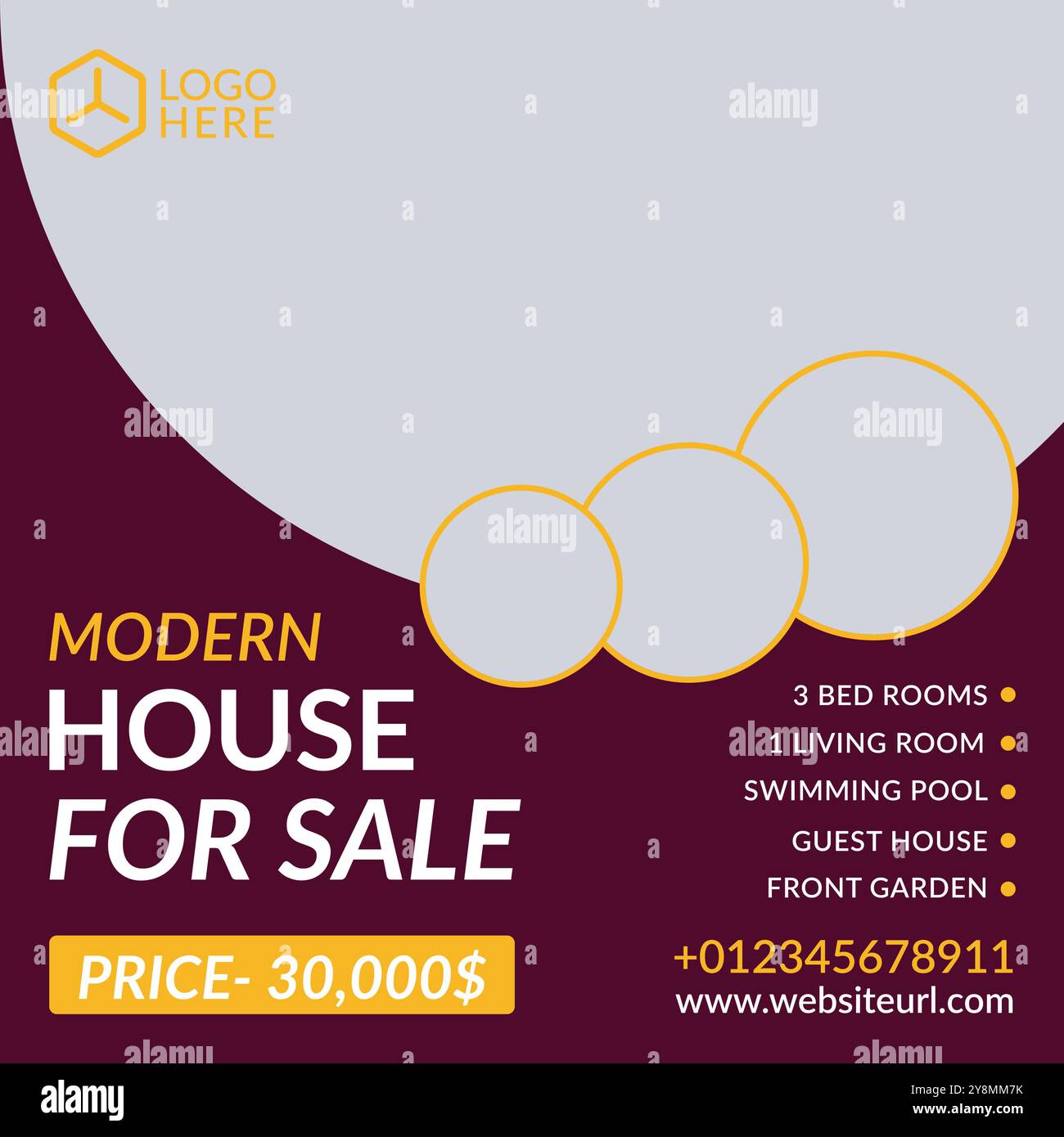 Vektor Immobilienverkauf Instagram und Facebook Post Design oder Social Media Web Banner Vorlage Stock Vektor