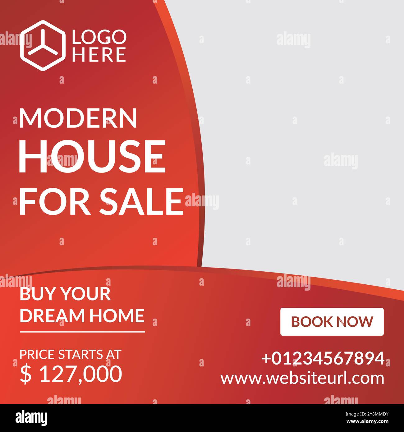 Vektor Immobilienverkauf Instagram und Facebook Post Design oder Social Media Web Banner Vorlage Stock Vektor