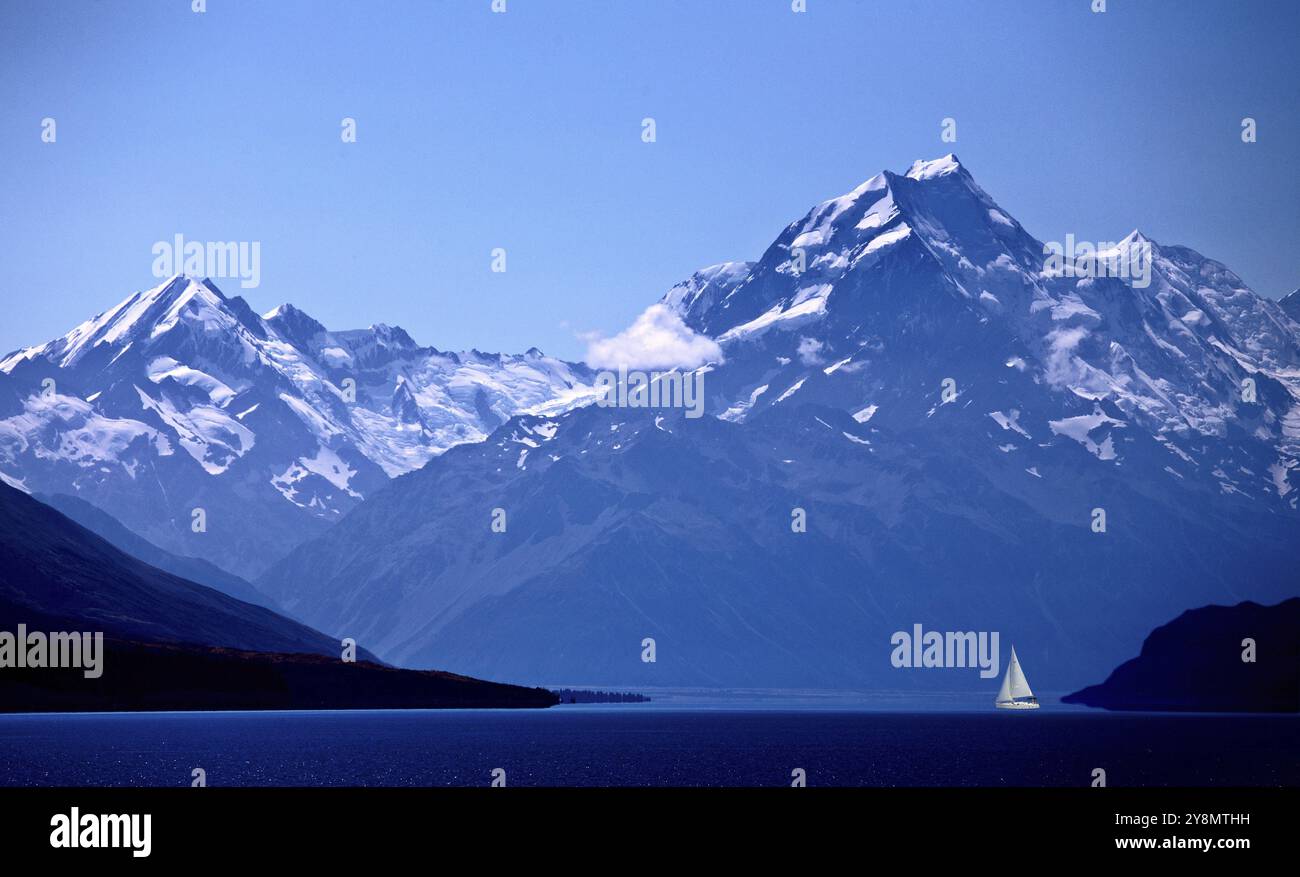 Mount Cook Neuseeland Nationalpark Südalpen Stockfoto