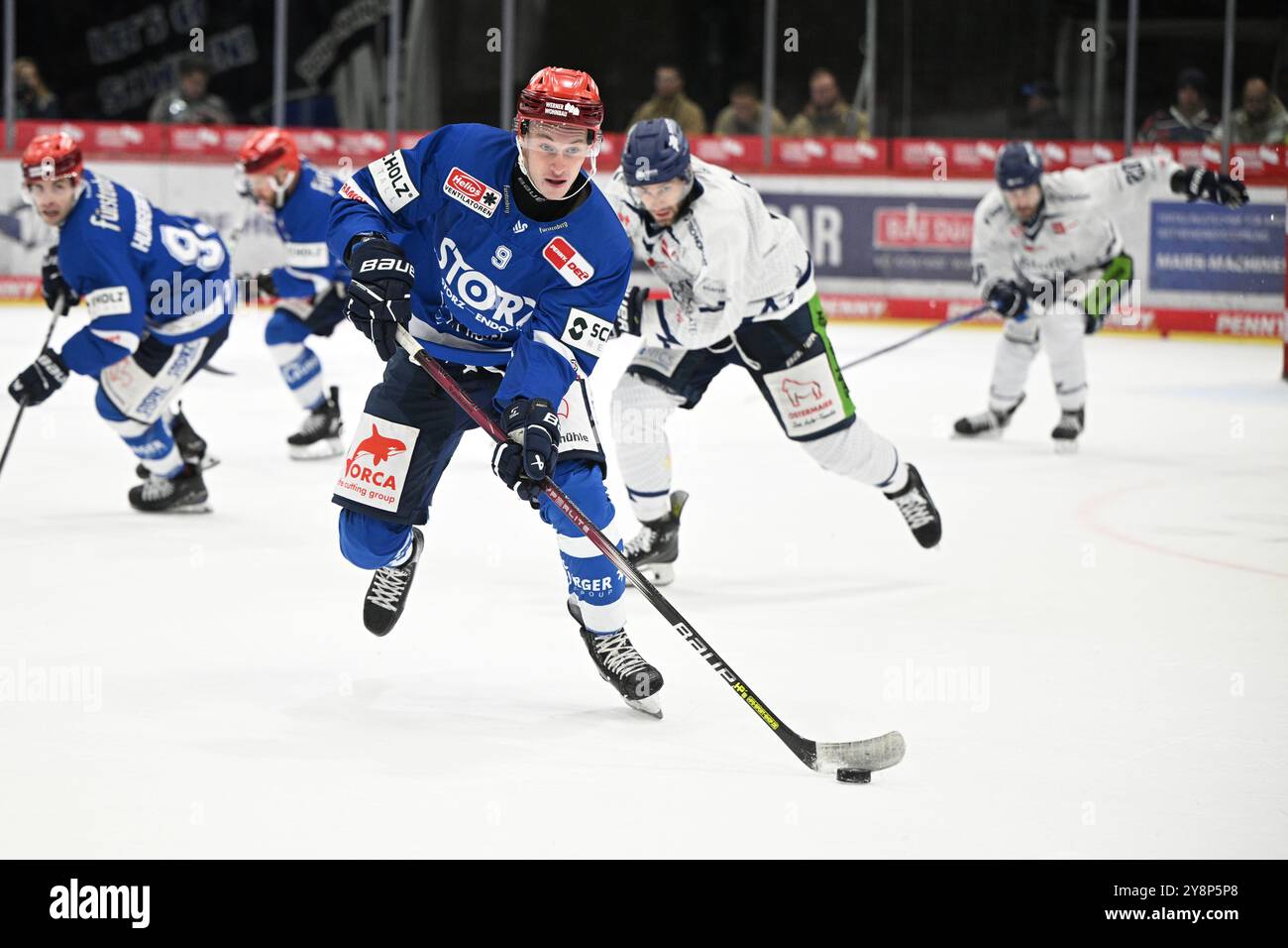 Philip Feist (Schwenninger Wild Wings #9) Schwenninger Wild Wings gegen Straubing Tigers, Eishockey, DEL, Spieltag 7, Saison 2024/2025, 06.10.2024 Foto: Eibner-Pressefoto/Sven Laegler Stockfoto