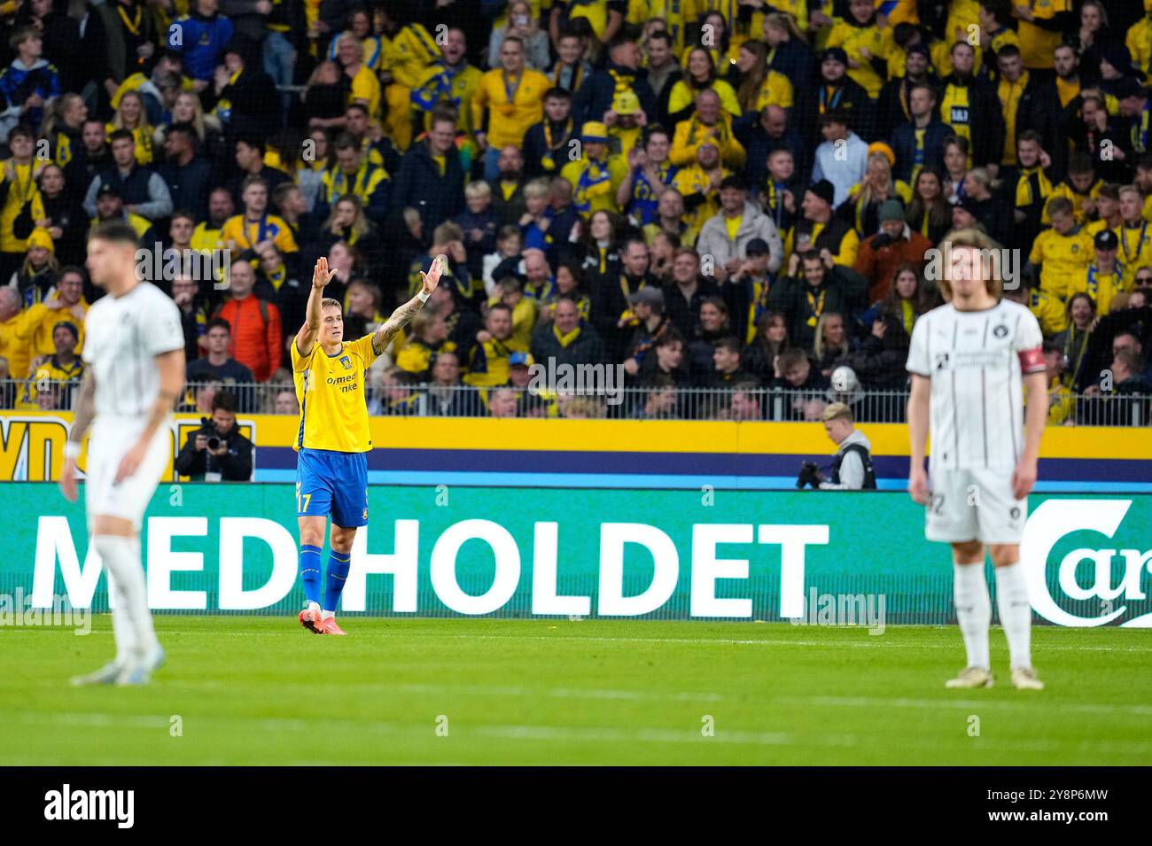 Dänemark. Oktober 2024. Superliga-Spiel zwischen Broendby IF und dem FC Midtjylland im Broendby Stadium am Sonntag, den 6. Oktober 2024. Quelle: Ritzau/Alamy Live News Stockfoto